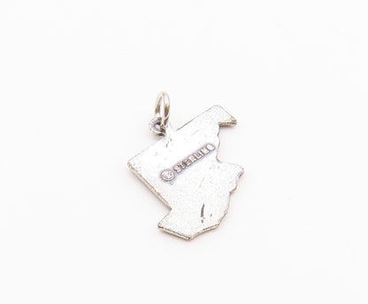 925 Sterling Silver  Vintage Maryland State Souvenir Pendant  PT21206