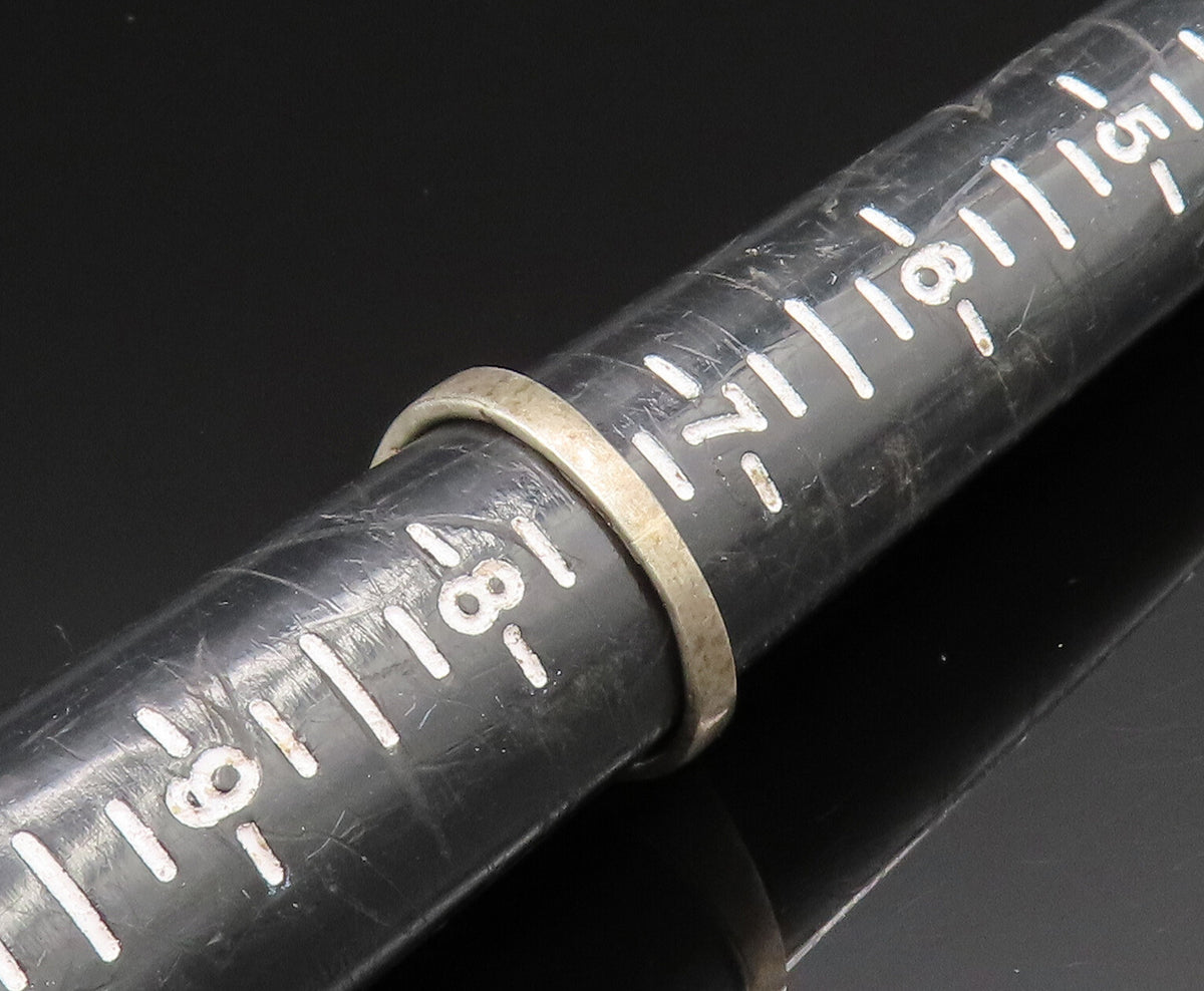 925 Sterling Silver  Vintage Open Love Heart Scroll Band Ring Sz 7.5  RG24549