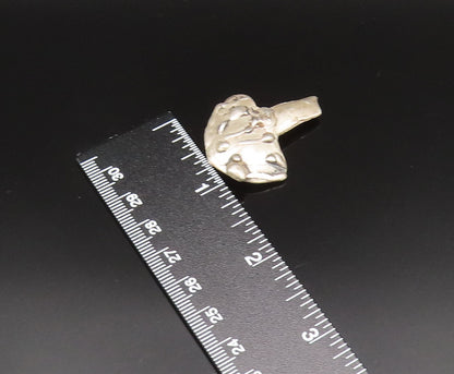 J. COOPER 925 Silver  Vintage Carved Modernist Rare Mushroom Pendant  PT21184