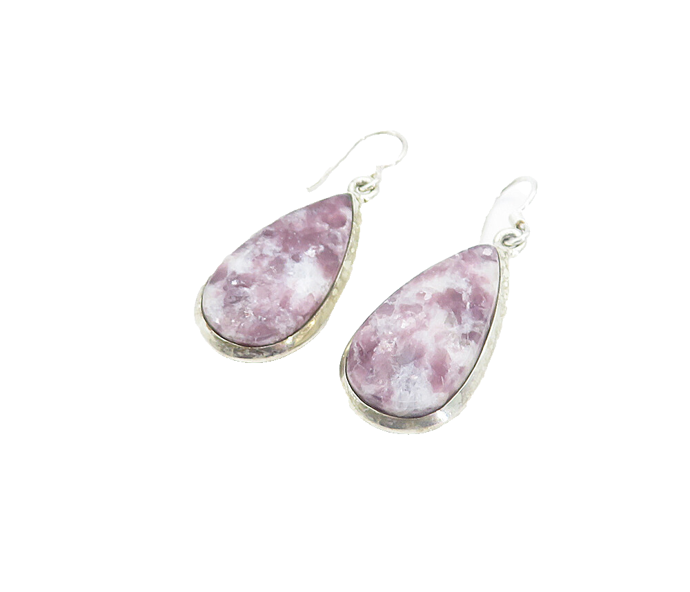 925 Sterling Silver  Vintage Chevron Amethyst Tear Drop Dangle Earrings EG3122