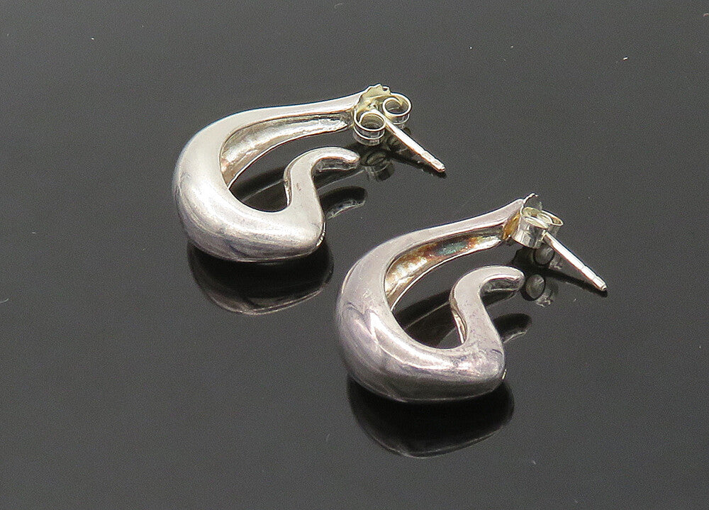 RLM STUDIO 925 Sterling Silver  Vintage Shiny Smooth JHoop Earrings  EG10469