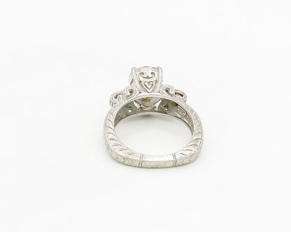 925 Sterling Silver  Vintage Tear Drop Cubic Zirconia Band Ring Sz 7  RG17659