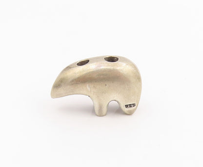 925 Sterling Silver Vintage Pendant Minimalist Abstract Bear Figurine  PT25595