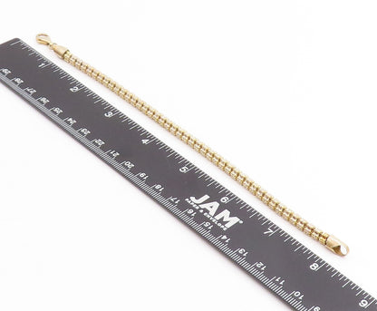 925 Sterling Silver Vintage Bracelet Two Tone Weave Link Design Chain  BT11455