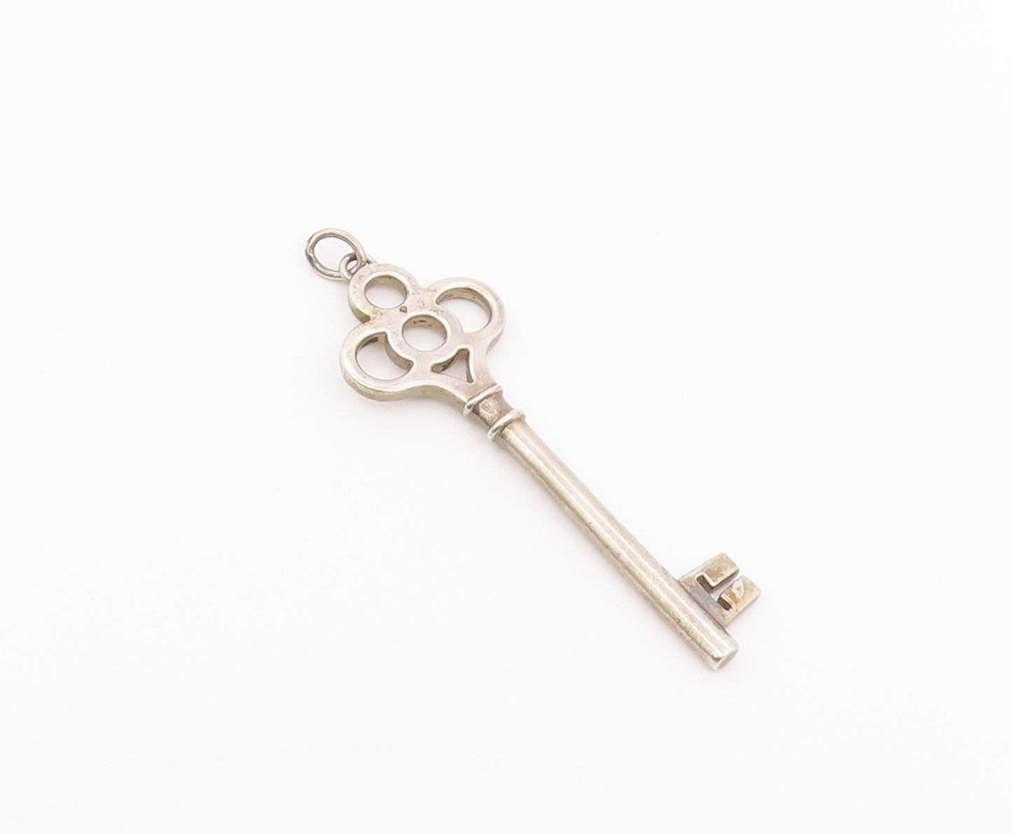 925 Sterling Silver Vintage Pendant TIFFANY & CO Classic Skeleton Key  PT26448