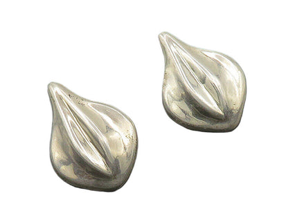 MEXICO 925 Sterling Silver  Vintage Shiny Polished Drop Earrings  EG9415
