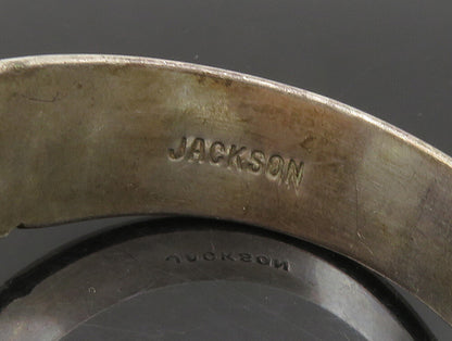 TOMMY JACKSON NAVAJO 925 Silver  Vintage Slanted Detail Cuff Bracelet  BT9297