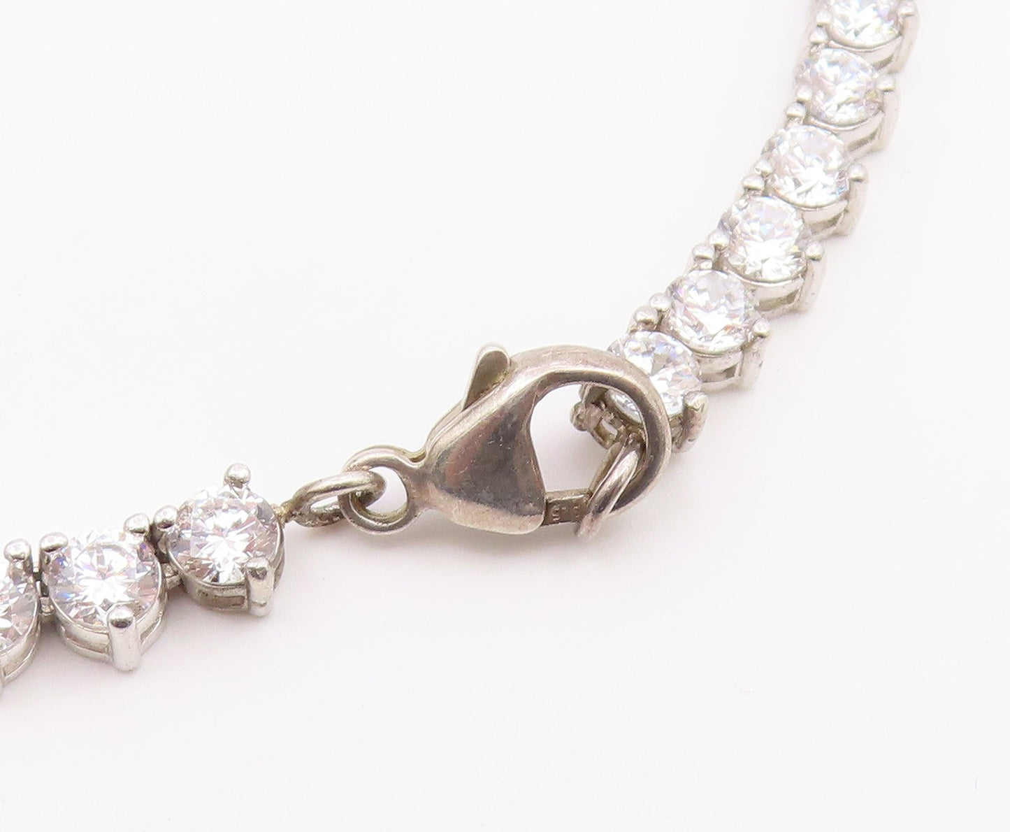 925 Sterling Silver  Shiny Prong Set Cubic Zirconia Tennis Bracelet  BT4250