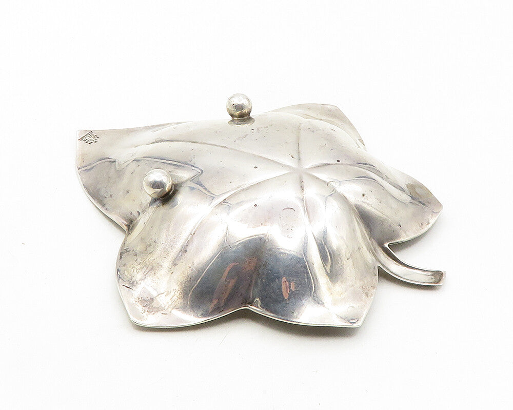 TIFFANY & CO. 925 Silver  Vintage Floral Leaf Jewelry Trinket Dish  TR1787