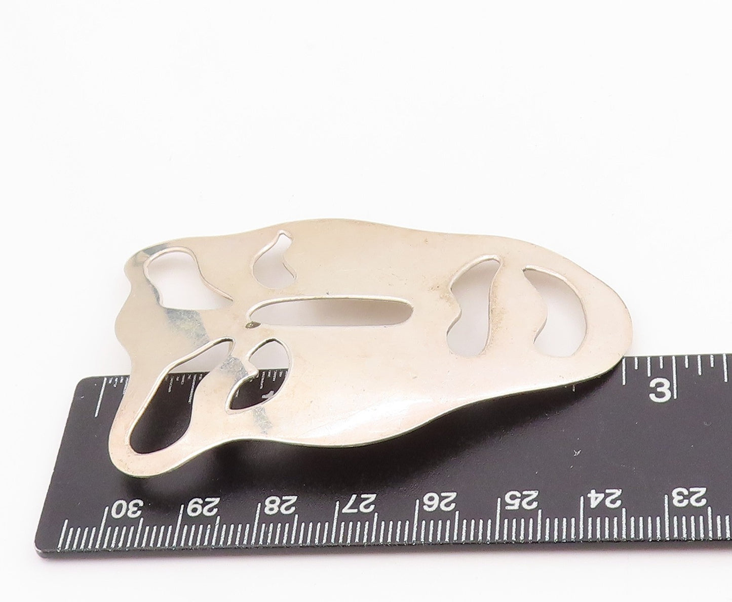925 Sterling Silver Vintage Brooch MEXICO Minimalist Surrealist Face  BP11970