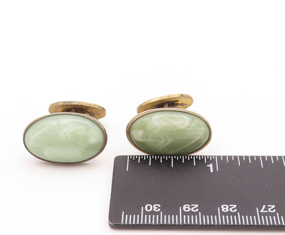 925 Sterling Silver Vintage Cuff Links DRAGSTED DENMARK Oval Gemstone TR3776