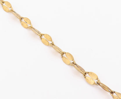 925 Sterling Silver Vintage Necklace Gold Plated Lapis Lazuli Bead Chain  NE4932