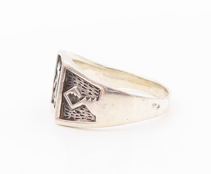 925 Sterling Silver Vintage Ring Solid Carved Kokopelli  Sz 5  RG32292