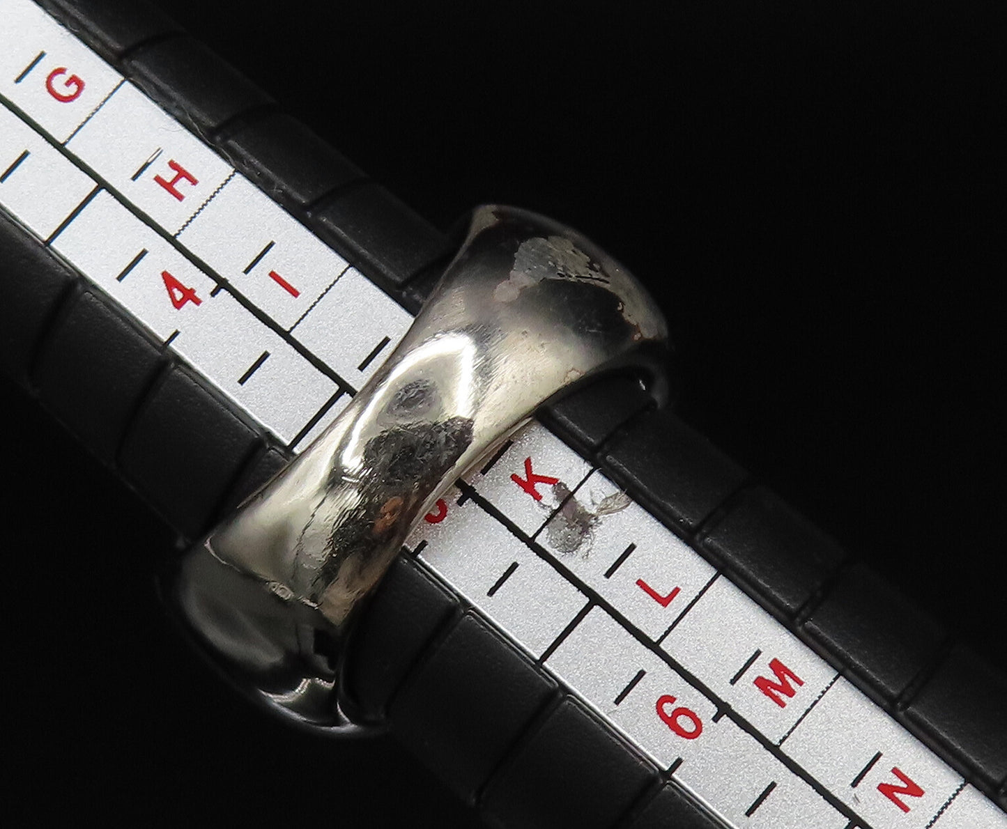 925 Sterling Silver  Vintage Enamel & Cubic Zirconia Dome Ring Sz 5  RG25379