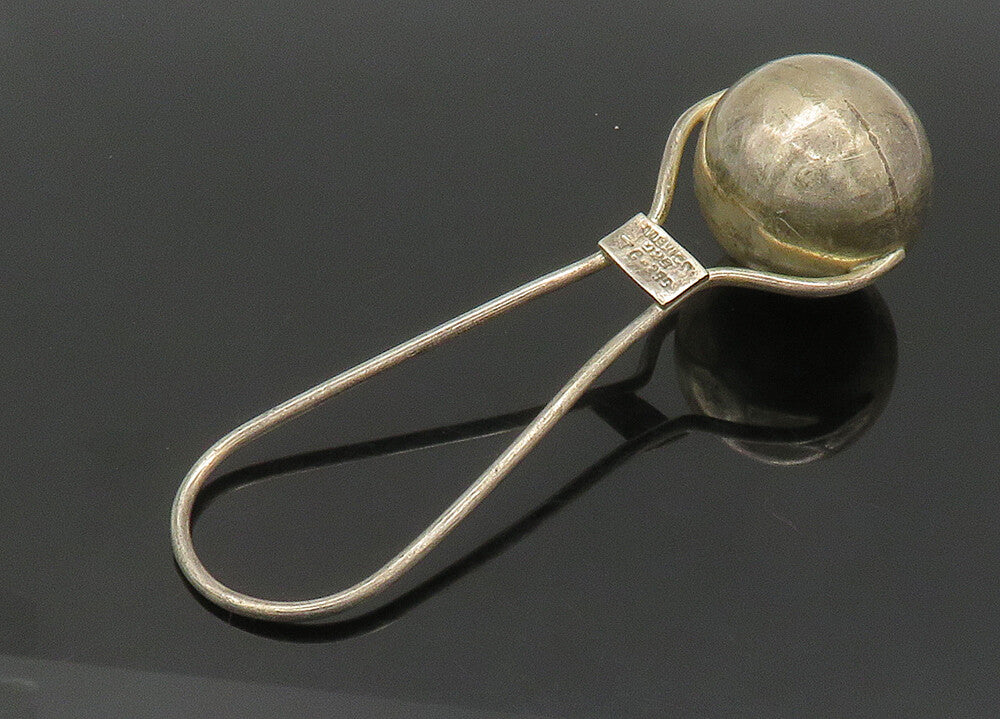 MEXICO 925 Sterling Silver  Vintage Shiny Baby Rattle Toy (JINGLES)  TR2968