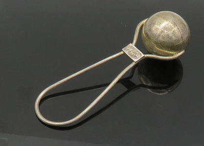 MEXICO 925 Sterling Silver  Vintage Shiny Baby Rattle Toy (JINGLES)  TR2968
