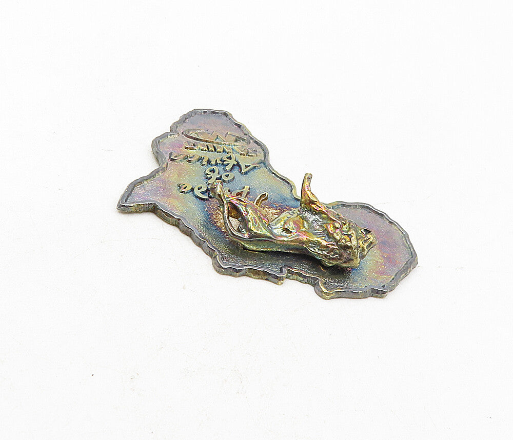 925 Sterling Silver  Vintage Oxidized Sculpted Lion Pride Of Africa  TR1443