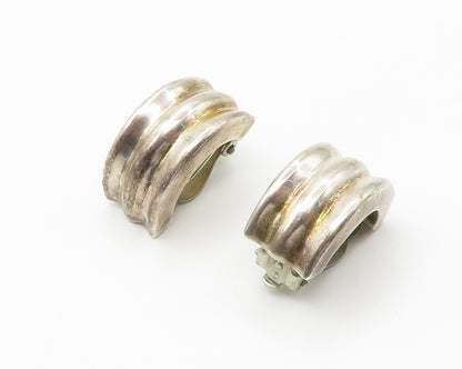 ZINA 925 Sterling Silver  Vintage Curved Non Pierce Drop Earrings  EG7355