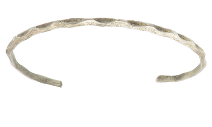 NAVAJO 925 Sterling Silver  Vintage Petite Wavy Detail Cuff Bracelet  BT5619