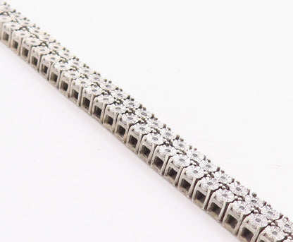 925 Sterling Silver Vintage Bracelet Floral Etched Band Black Diamonds  BT10630