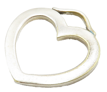 TIFFANY & CO. 925 Silver  Vintage Minimalist Open Love Heart Pendant  PT10453