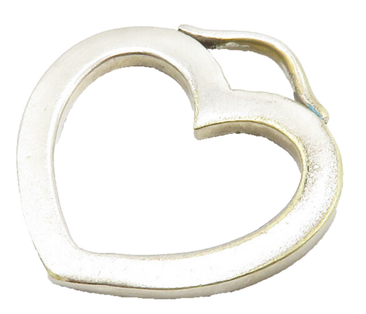 TIFFANY & CO. 925 Silver  Vintage Minimalist Open Love Heart Pendant  PT10453