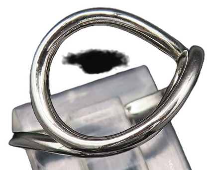 925 Silver  Vintage Minimalist Dainty Open Swirl Adjustable Ring Sz 7  RG25679