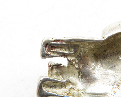 925 Sterling Silver  Vintage Petite Walking Elephant Drop Pendant  PT10092