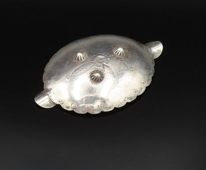 925 Sterling Silver  Vintage Wavy Edge Centerpiece With Handles  TR3392
