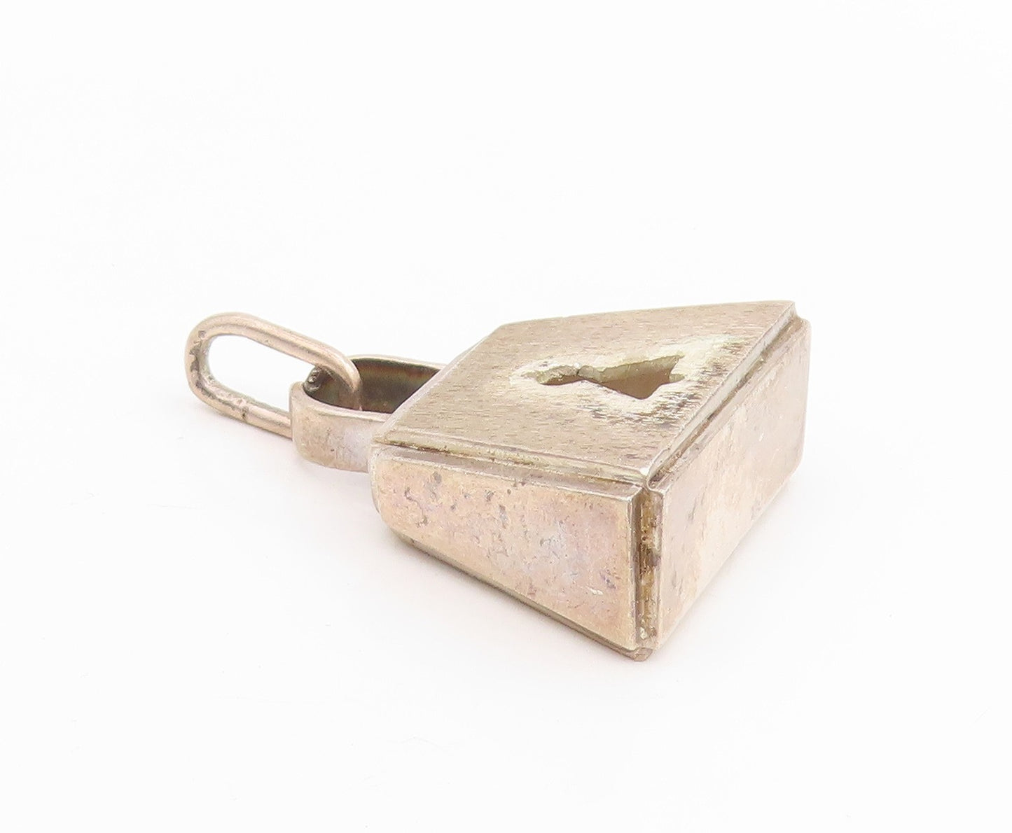 925 Sterling Silver Vintage Pendant Classic Miniature Padlock Locket  PT25611