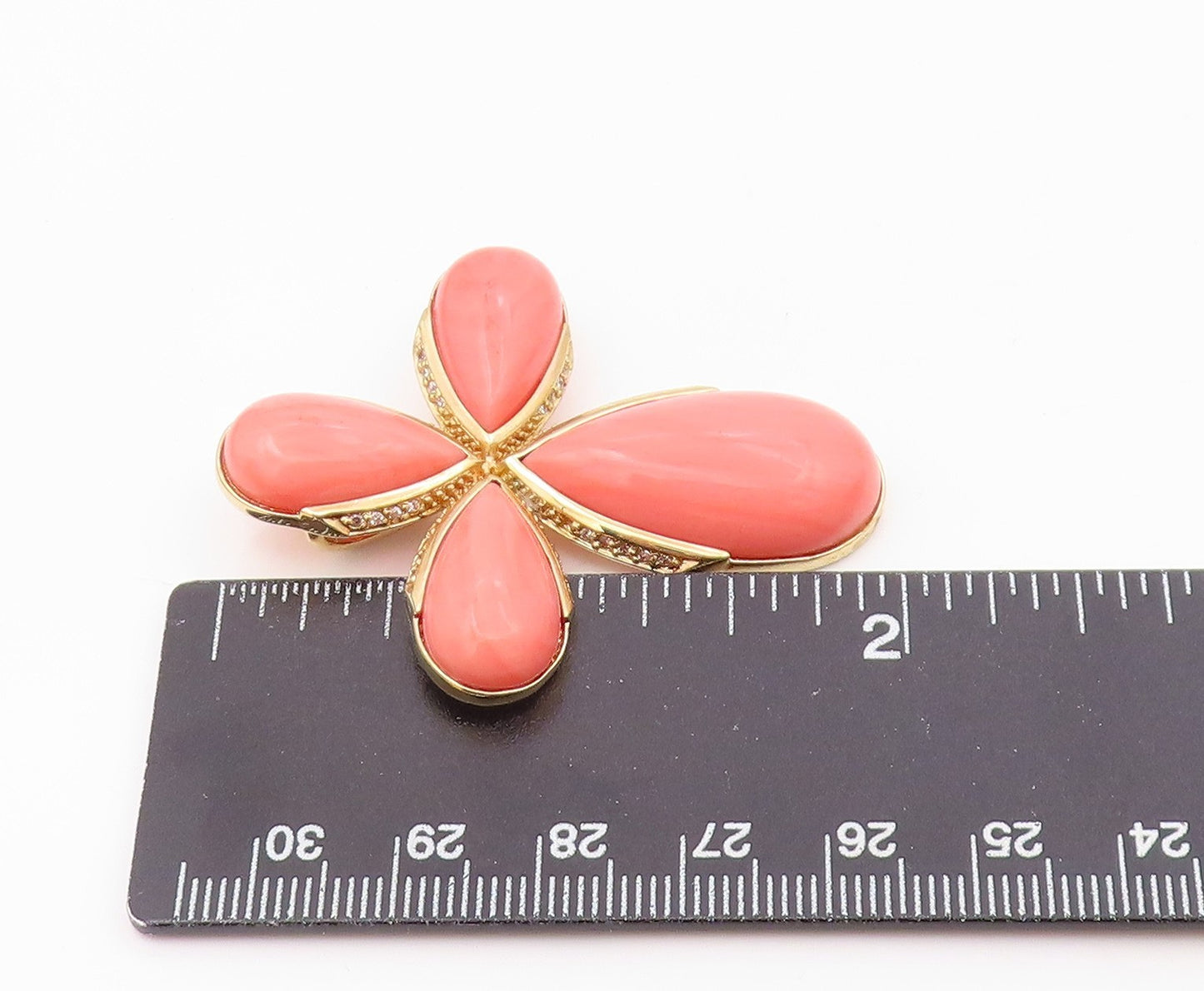 925 Sterling Silver Rhodochrosite & Topaz Religious Cross Pendant PT14354