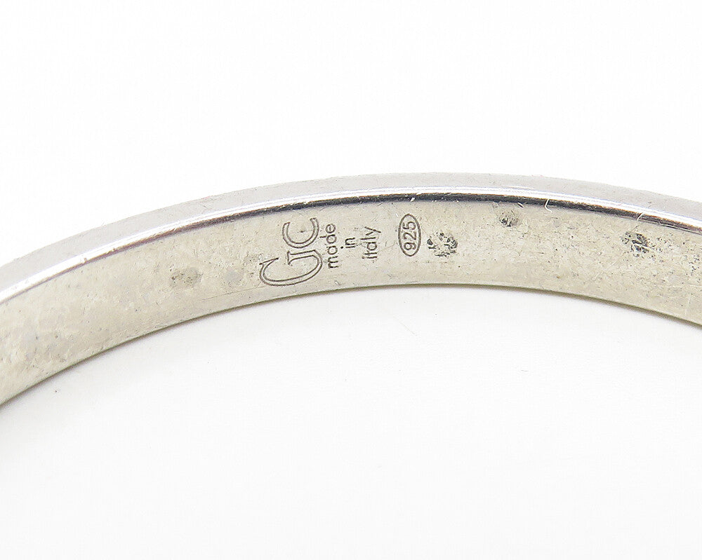 GUESS ITALY 925 Sterling Silver  Vintage Monogram Logo Hoop Earrings  EG6318