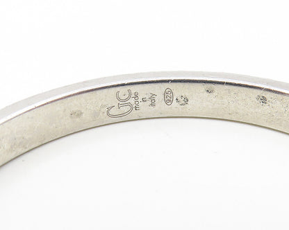GUESS ITALY 925 Sterling Silver  Vintage Monogram Logo Hoop Earrings  EG6318