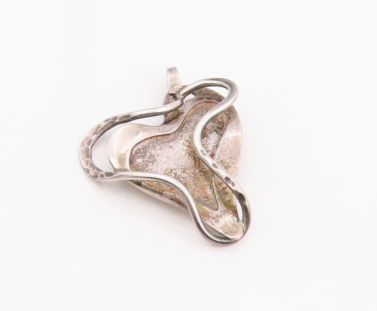 925 Sterling Silver Vintage Brooch Pin PAUL VOLTAIRE Rare Love Heart  BP12298