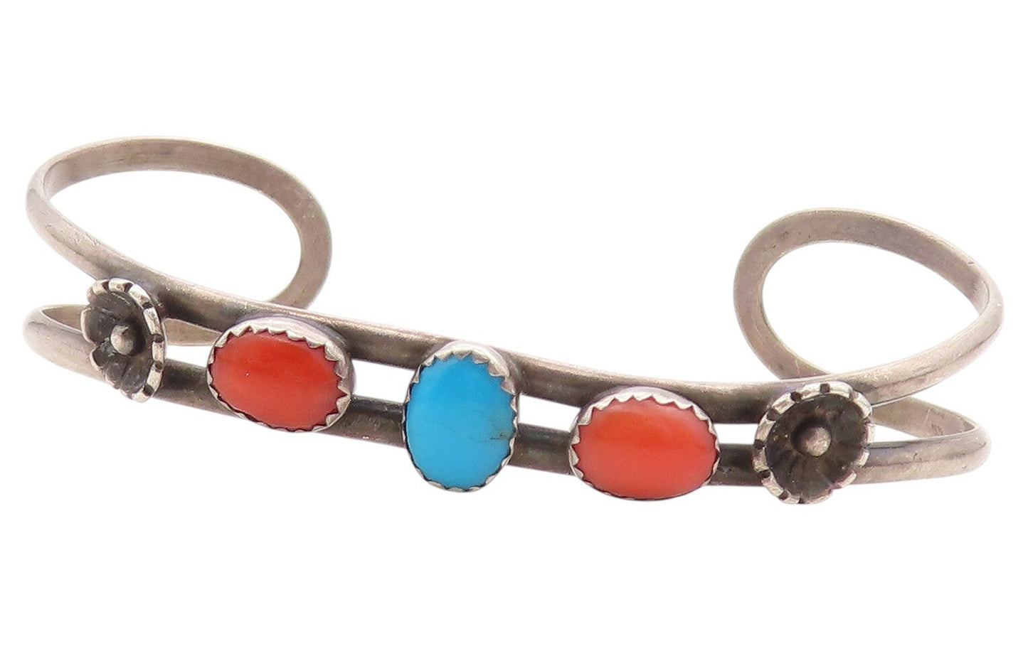 925 Sterling Silver Vintage Bracelet Designer Carnelian & Larimar Cuff  BT11007