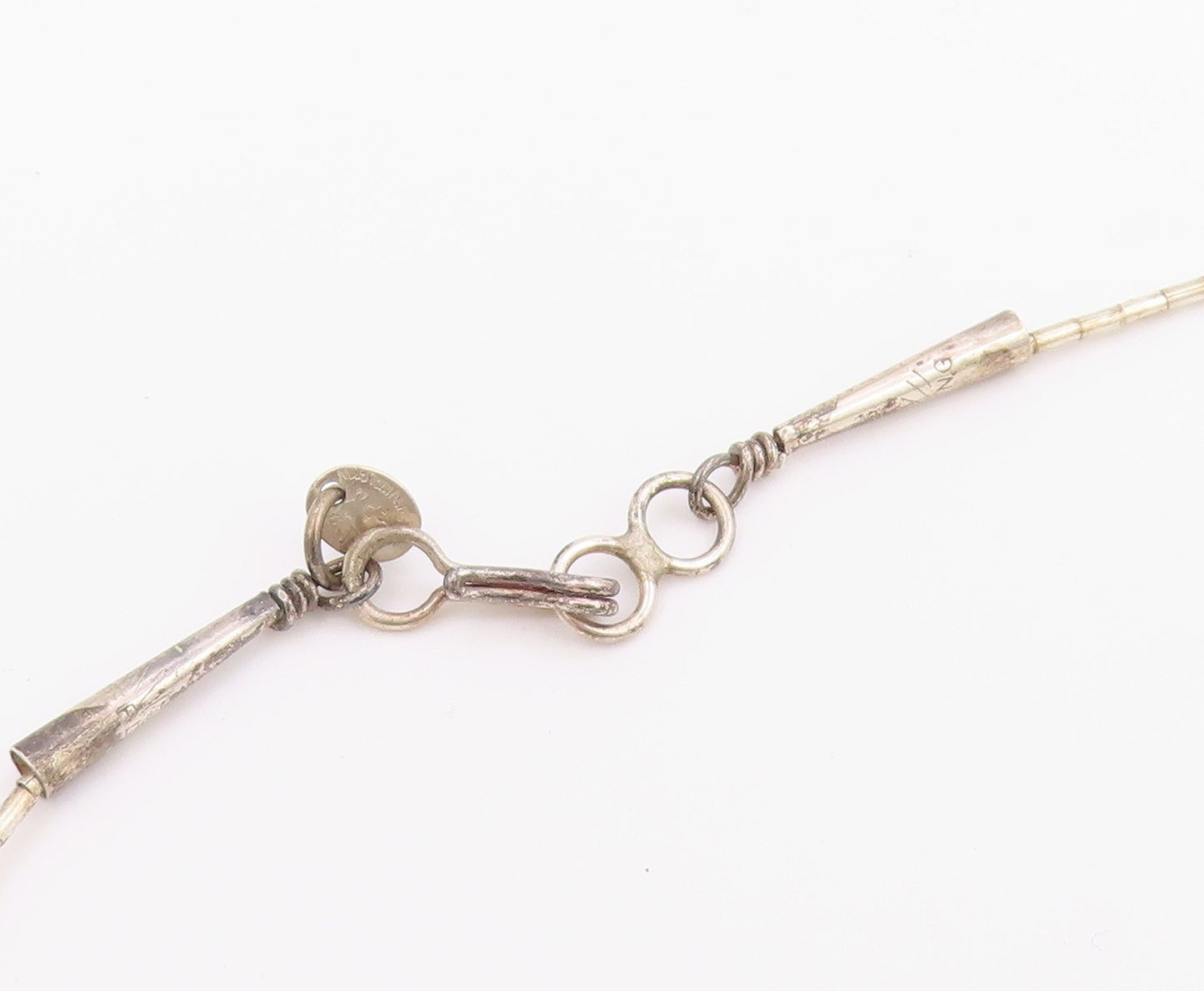 925 Sterling Silver Vintage Necklace SOUTHWESTERN Gemstone Animal Fetish  NE4909