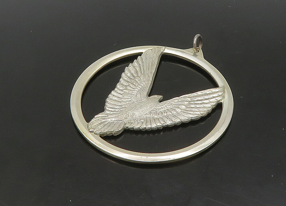 WALLACE 925 Silver  Vintage Peace On Earth Good Will Dove Pendant  PT18860