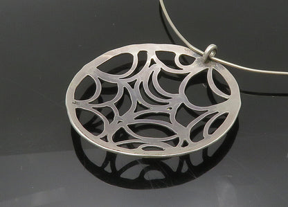 DESIGNER 925 Sterling Silver  Vintage Cutout Design Collar Necklace  NE3638
