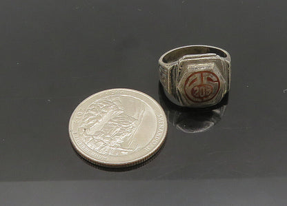 925 Sterling Silver  Vintage Antique Enamel 1962 Class Ring Sz 6  RG20987