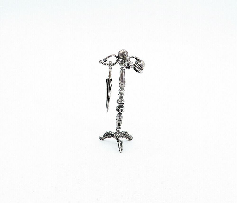 925 Sterling Silver  Vintage Antique Hat & Umbrella Coat Rack Ornament  TR1104