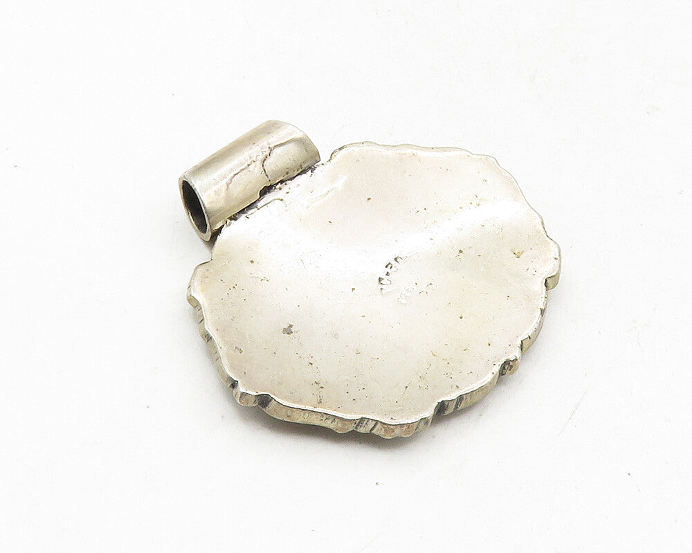 925 Sterling Silver  Vintage Swirl Patterned Border Slide Pendant  PT7883