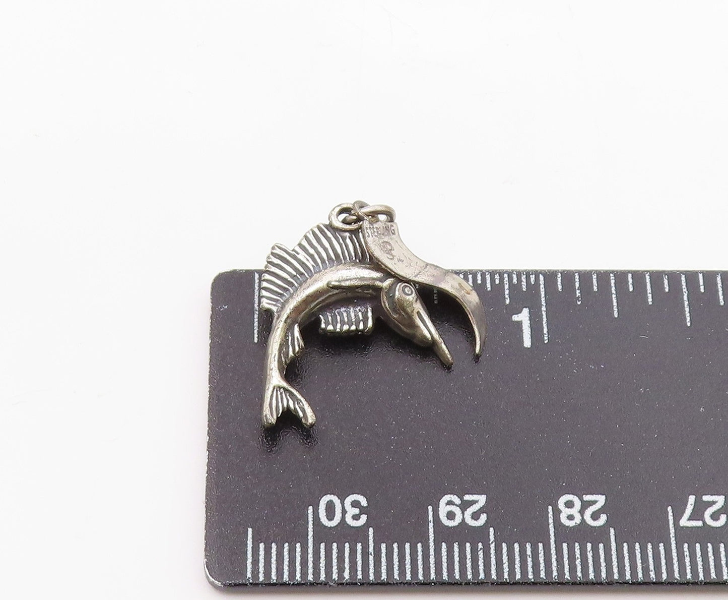 925 Sterling Silver  Vintage Virginia Beach Sailfish Charm Pendant  PT21783