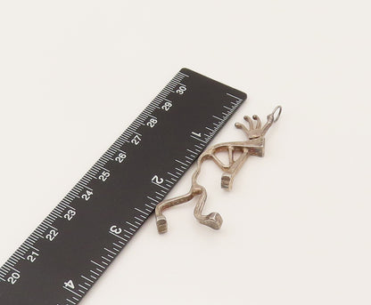 925 Sterling Silver  Vintage Kokopelli Dancer Outline Pendant  PT21942