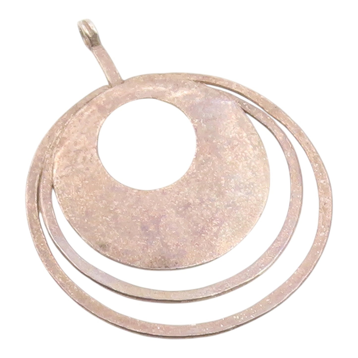 925 Sterling Silver Vintage Pendant SILPADA Hammered Concentric Circle  PT26015