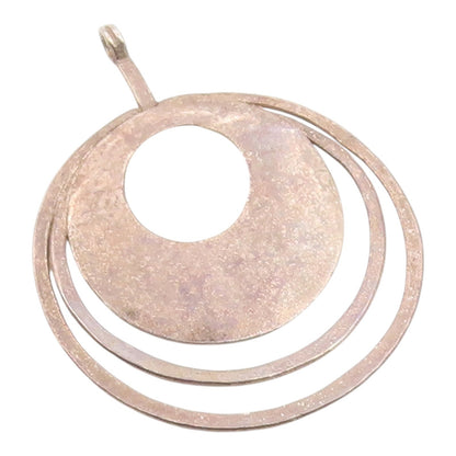 925 Sterling Silver Vintage Pendant SILPADA Hammered Concentric Circle  PT26015