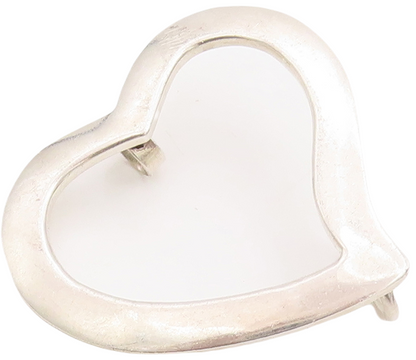 925 Sterling Silver Vintage Pendant Minimalist Solid Cutout Love Heart  PT23523