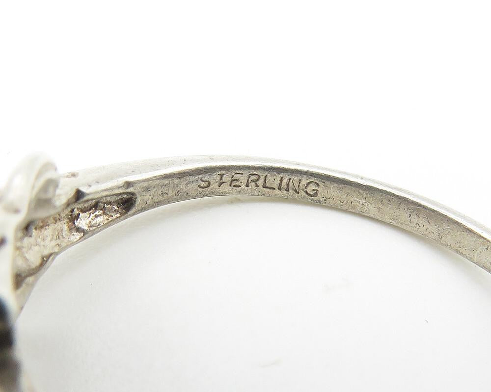 SILVER CLOUD 925 Sterling Silver  Vintage Dolphin Bypass Ring Sz 7  RG11507