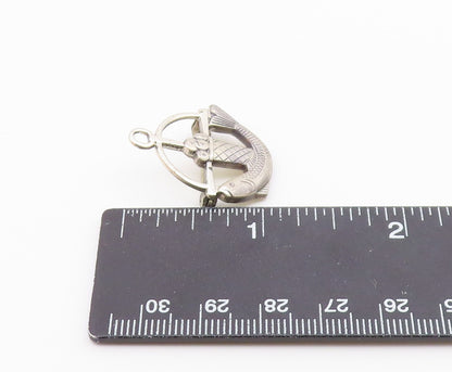 CREED 925 Sterling Silver  Vintage Fish & Bread Christian Brooch Pin  BP9331
