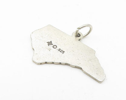 925 Sterling Silver  Vintage Dark Tone North Carolina State Pendant  PT8738