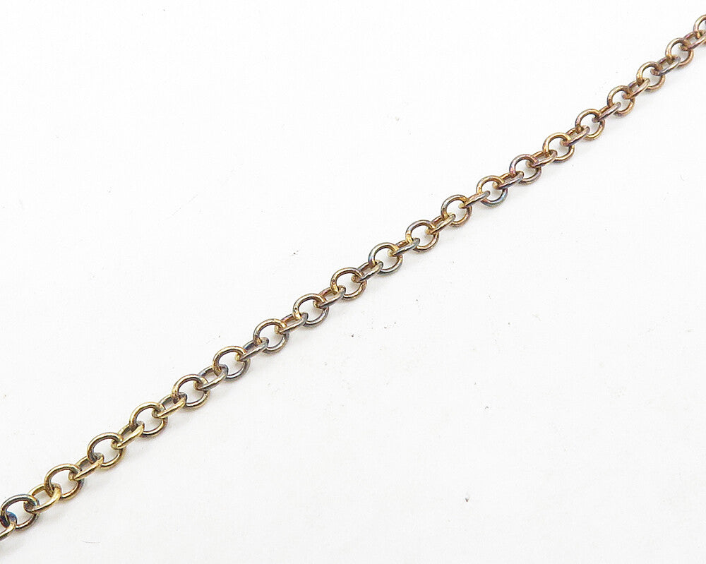 925 Silver  Topaz Amethyst Peridot & Citrine Shiny Chain Necklace  NE3171